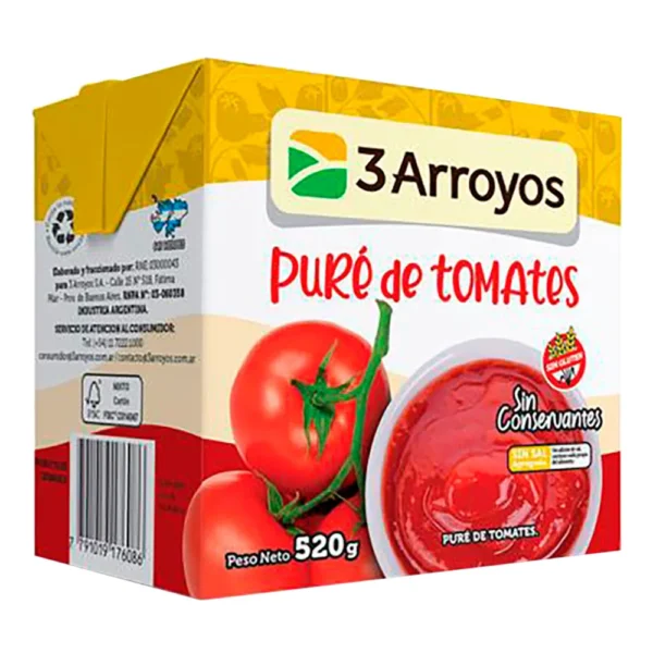 Puré de tomate 3 Arroyos 520gr